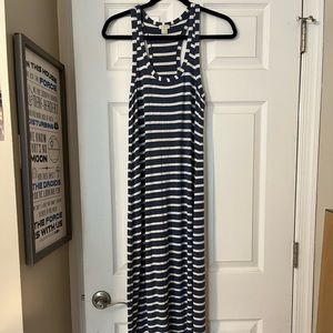 J Crew Striped Maxi Dress